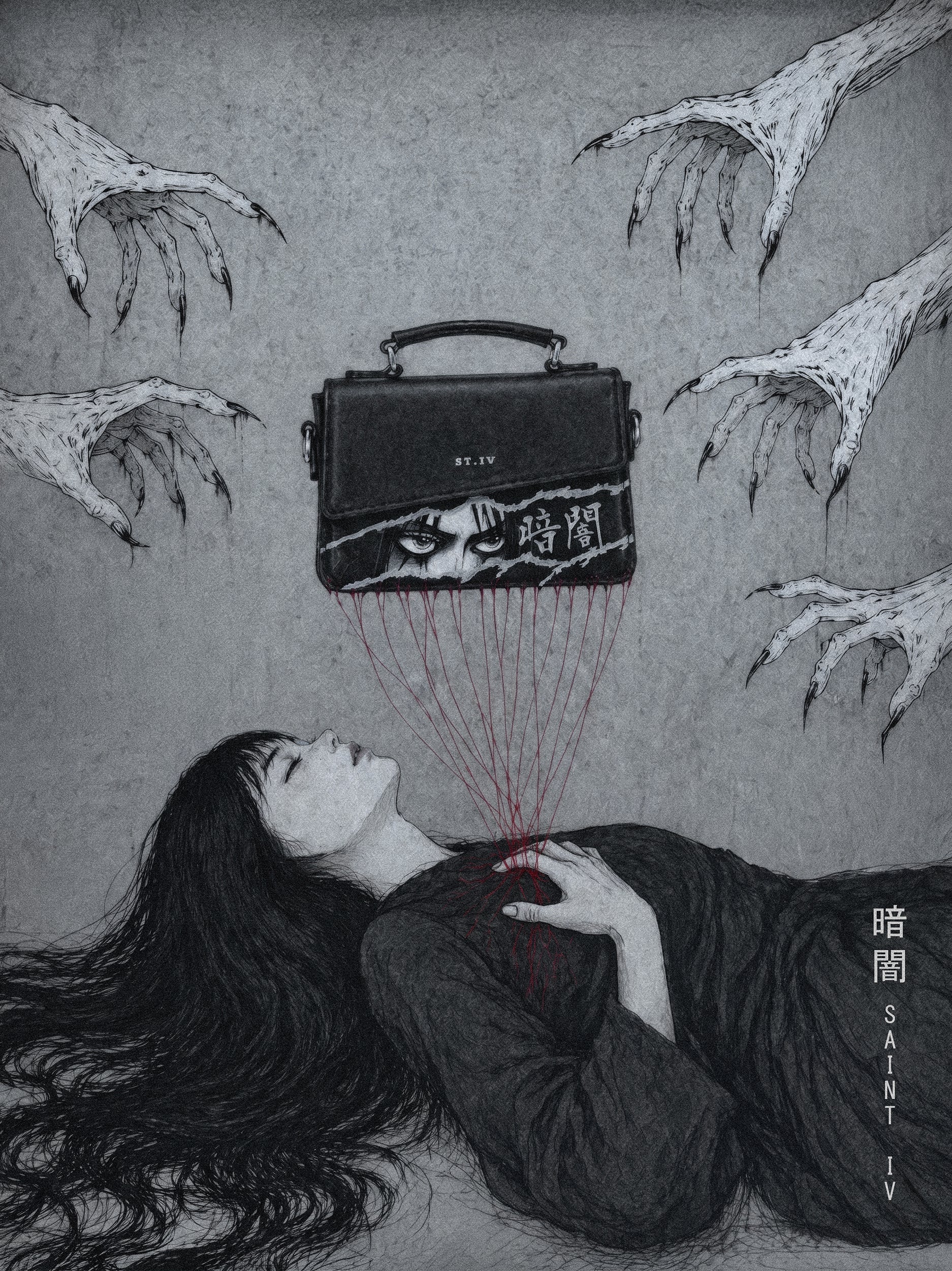 Darkness – Gothic Art Crossbody Bag | SAINT IV